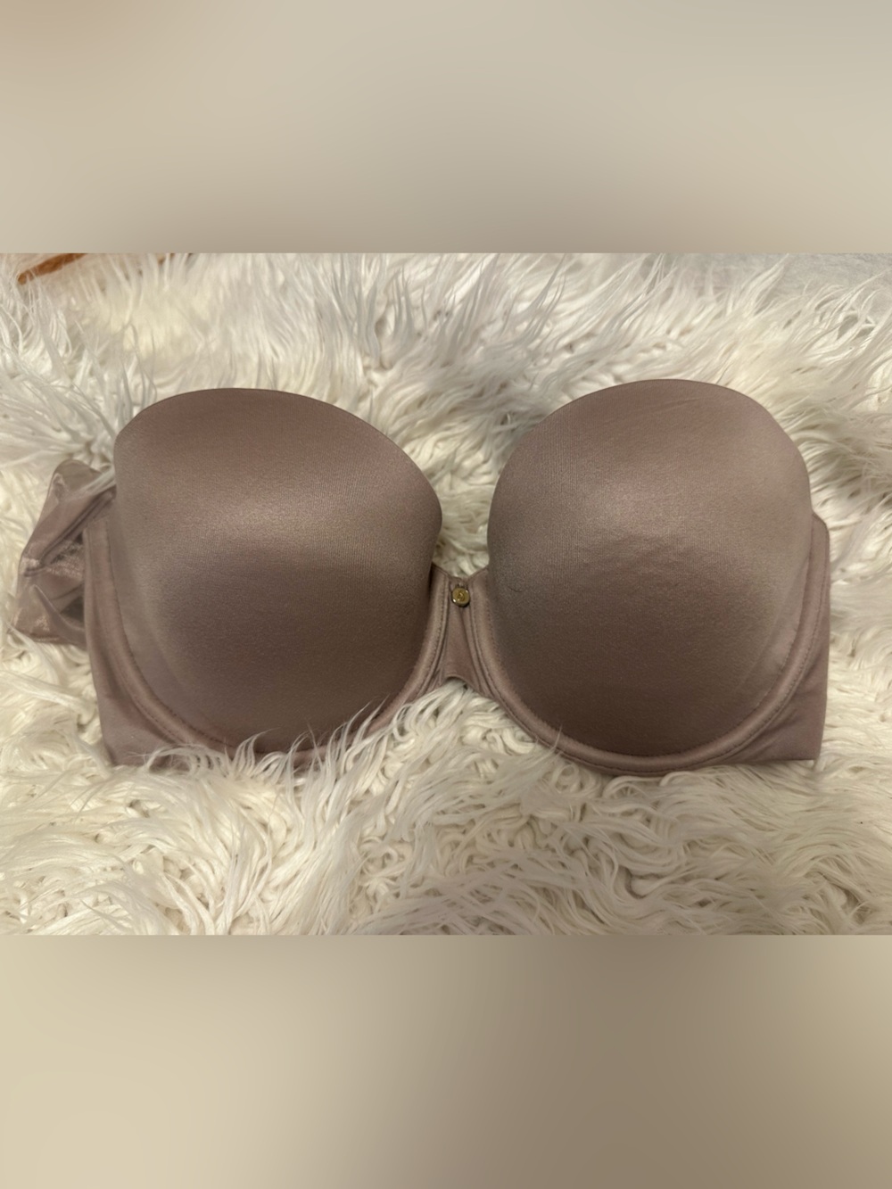 Victoria’s Secret Strapless Bra 32DD Taupe Nude Convertible Removable Straps